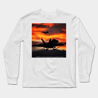 2-Sided Super Hornet at dusk Long Sleeve T-Shirt